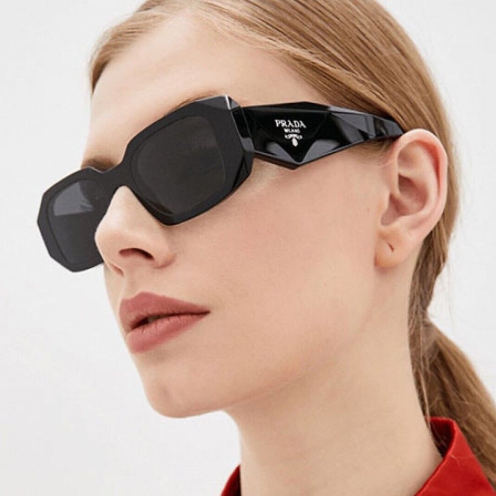 Prada Symbole PR17WS 1AB5S0 Black Gray Dark Gray Sunglasses